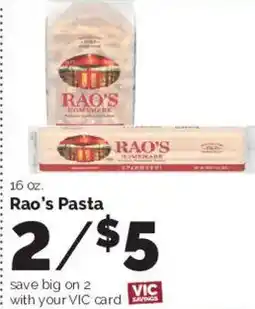 Harris Teeter Rao's Pasta offer