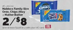 Harris Teeter Nabisco Family Size Oreo, Chips Ahoy or Nutter Butter offer
