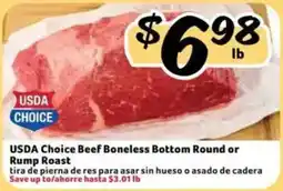 Fresco y Más Usda choice beef boneless bottom round or rump roast offer