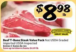 Fresco y Más Rancher's Home Beef T-Bone Steak Value Pack offer