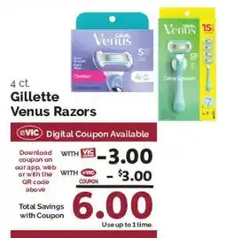 Harris Teeter Gillette Venus Razors offer