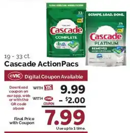 Harris Teeter Cascade ActionPacs offer