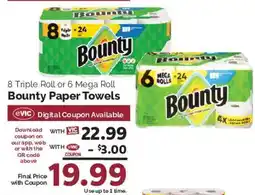 Harris Teeter Bounty paper towels offer