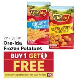 Harris Teeter Ore-Ida Frozen Potatoes offer