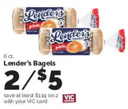 Harris Teeter Lender's Bagels offer
