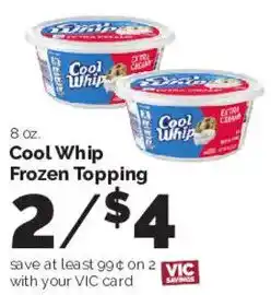 Harris Teeter Cool Whip Frozen Topping offer