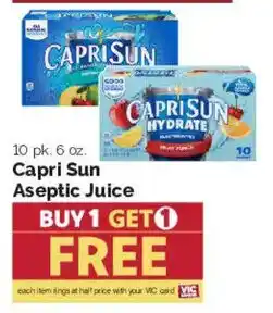 Harris Teeter Capri Sun Aseptic Juice offer