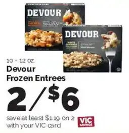 Harris Teeter Devour frozen entrees offer