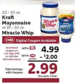 Harris Teeter Kraft Mayonnaise or Miracle Whip offer