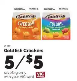Harris Teeter Goldfish Crackers offer