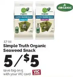 Harris Teeter Simple Truth Organic Seaweed Snack offer