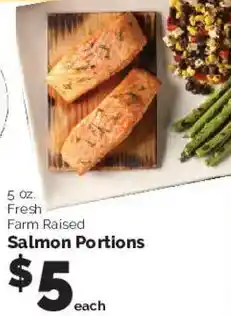 Harris Teeter Fresh Farm Raised Salmon Portions offer