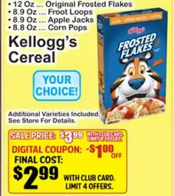 SuperFresh Kellogg's Cereal offer