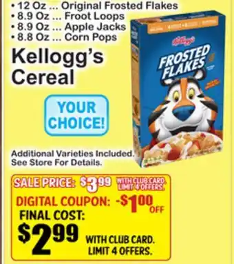 SuperFresh Kellogg's Cereal offer