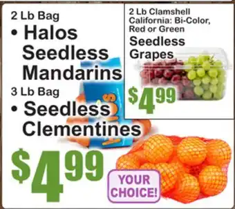 SuperFresh • Halos Seedless Mandarins • Seedless Clementines offer