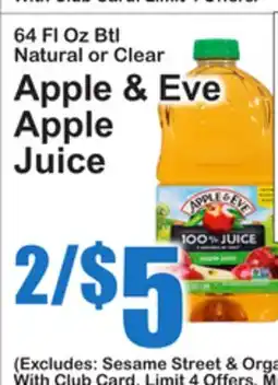 SuperFresh Apple & Eve Apple Juice offer