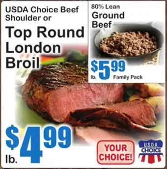 SuperFresh USDA Choice Beef Shoulder or Top Round London Broil offer