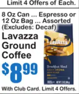 SuperFresh Lavazza Ground Coffee offer