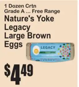 SuperFresh Nature's Yoke Legacy Large Brown Eggs offer