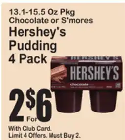 SuperFresh Hershey's Pudding offer