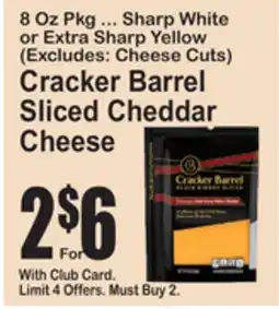 SuperFresh Cracker Barrel Sliced Cheddar Cheese offer
