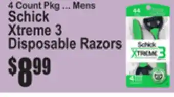 SuperFresh Schick Xtreme 3 Disposable Razors offer