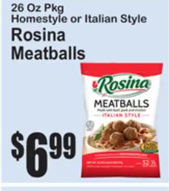 SuperFresh Rosina Meatballs offer