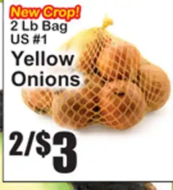SuperFresh New Crop! 2 Lb Bag US #1 Yellow Onions offer
