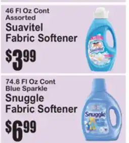 SuperFresh Suavitel Fabric Softener, Snuggle Fabric Softener offer