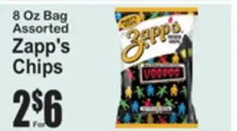 SuperFresh 8 Oz Bag Assorted Zapp's Chips offer