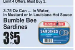 SuperFresh Bumble Bee Sardines offer