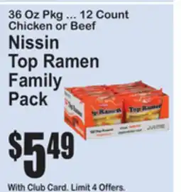 SuperFresh Nissin Top Ramen Family Pack offer