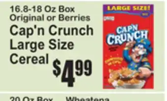 SuperFresh Cap'n Crunch Large Size Cereal offer