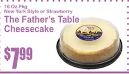 SuperFresh The Father's Table Cheesecake offer