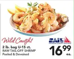 Pete's Fresh Market 2 lb. bag U-15 ct. RAW TAIL-OFF SHRIMP Peeled & Deveined offer