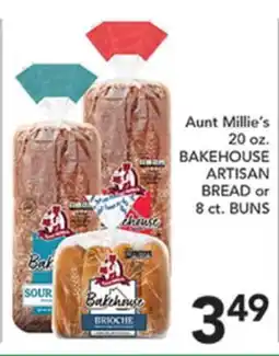 Pete's Fresh Market Aunt Millie's BAKEHOUSE ARTISAN BREAD or 8 ct. BUNS offer