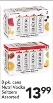 Pete's Fresh Market 8 pk. cans Nutri Vodka Seltzers Assorted offer