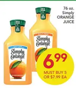 Pete's Fresh Market 76 oz. Simply ORANGE JUICE offer