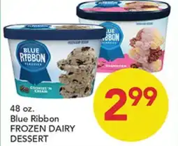 Pete's Fresh Market 48 oz. Blue Ribbon FROZEN DAIRY DESSERT offer