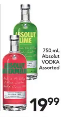 Pete's Fresh Market 750 mL Absolut VODKA offer