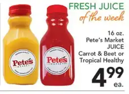 Pete's Fresh Market Pete's Market JUICE offer
