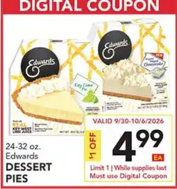Pete's Fresh Market 24-32 oz. Edwards DESSERT PIES offer