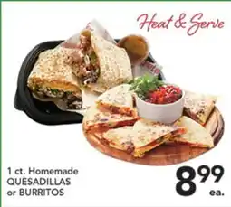 Pete's Fresh Market 1 ct. Homemade QUESADILLAS or BURRITOS offer