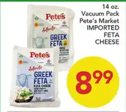 Pete's Fresh Market Pete's Market IMPORTED FETA CHEESE offer