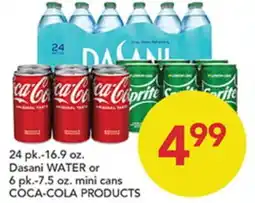 Pete's Fresh Market Dasani WATER or COCA-COLA PRODUCTS offer
