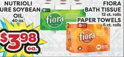 Torres Supermercado NUTRIOLI PURE SOY BEAN OIL, FIORA BATH TISSUE, PAPER TOWELS offer