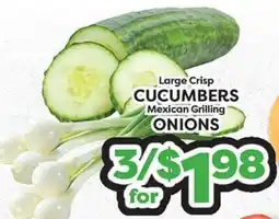 Torres Supermercado Large Crisp CUCUMBERS Mexican Grilling ONIONS offer