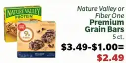 Living Fresh Market Nature Valley or Fiber One Premium Grain Bars offer