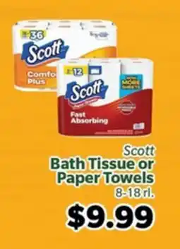 Living Fresh Market Scott Bath Tissue or Paper Towels offer