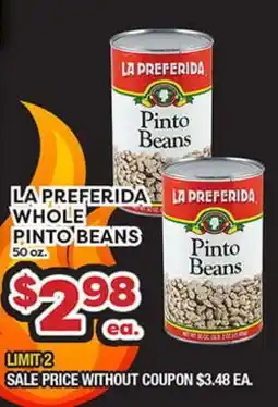 Torres Supermercado LA PREFERIDA WHOLE PINTO BEANS offer